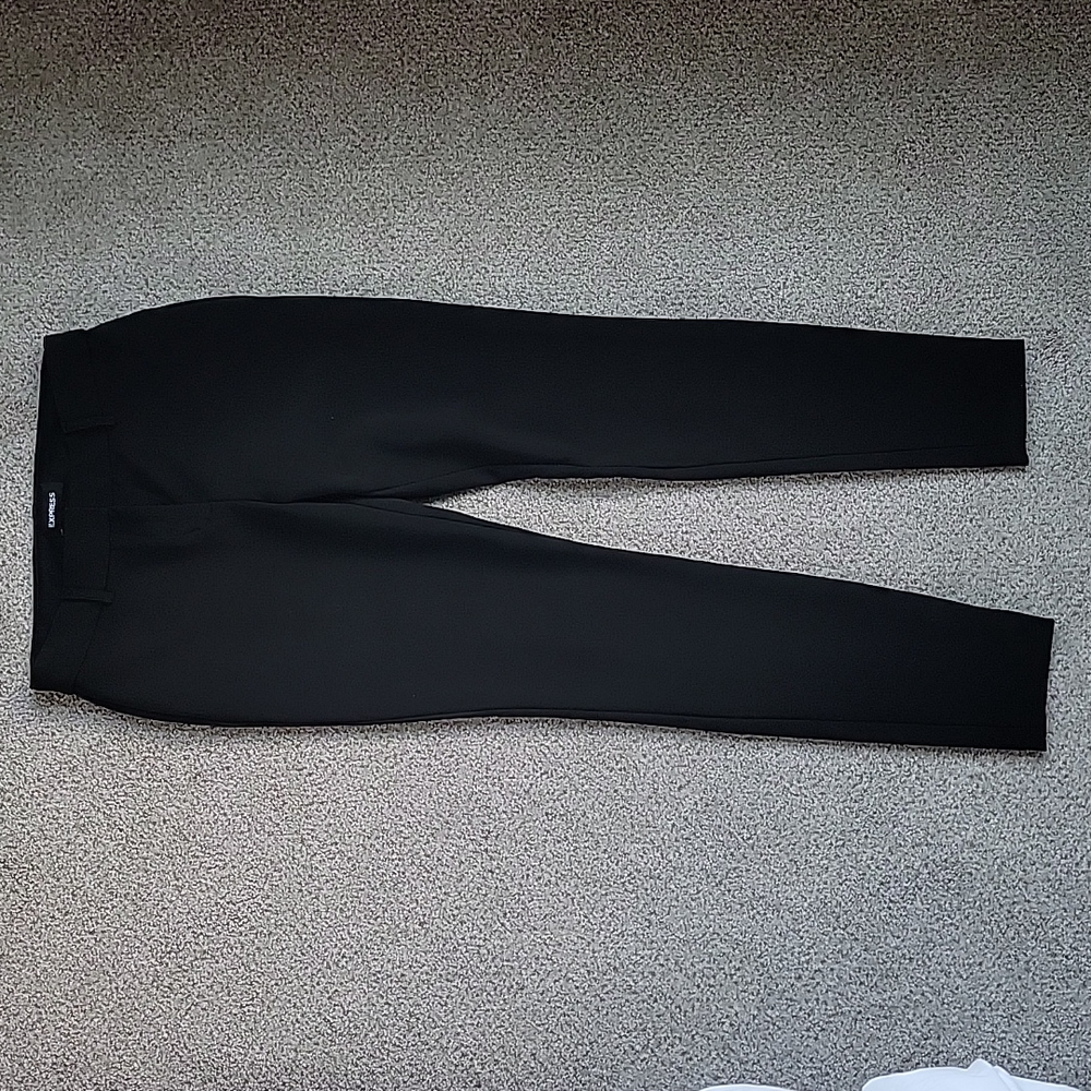 Express women's black stretch skinny pants mid rise size 2